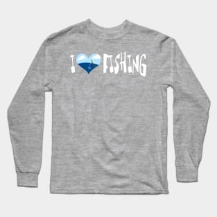 I love Fishing heart Long Sleeve T-Shirt